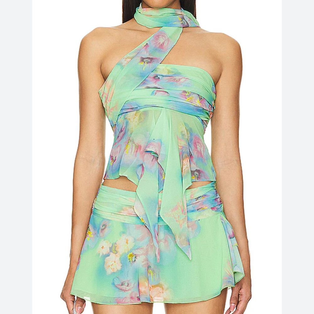 Mint Floral Two-Piece Set